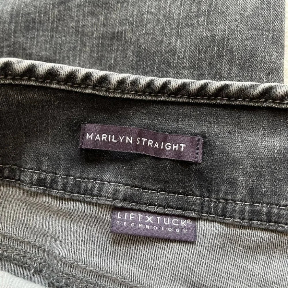 NYDJ jeans high rise Marilyn straight leg gray 18 - Picture 3 of 8